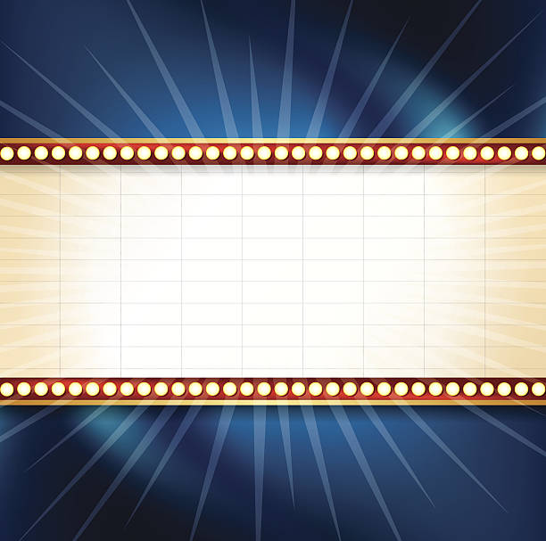 Theater Marquee Background Background illustration of a Theater Marquee. Check out my "Big Top Circus" light box for more. stage lights stock illustrations