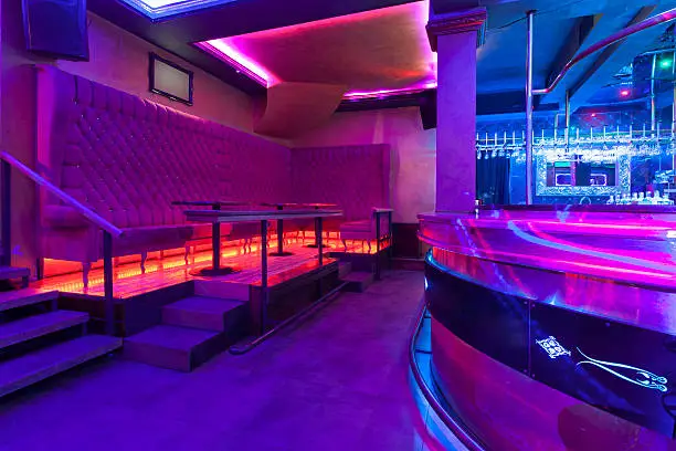 Photo of Nightclub with colorful lights