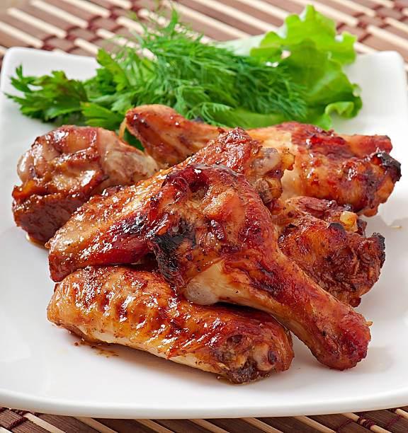 istock Baked chicken wings in the Asian style 521652355