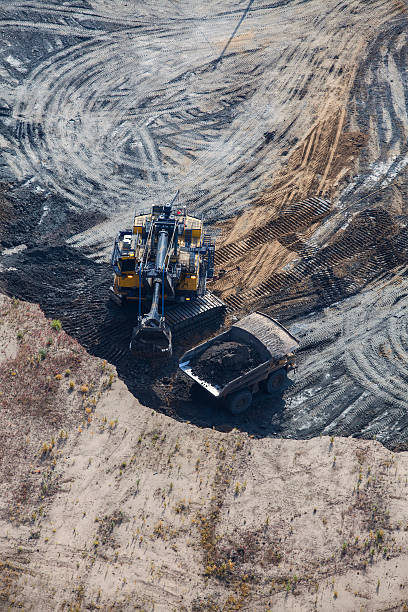 istock Hydrolic Mining Excavator, Aerial Photo 521653539