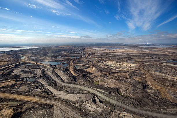 Oilsands Aerial Photo stock photo
