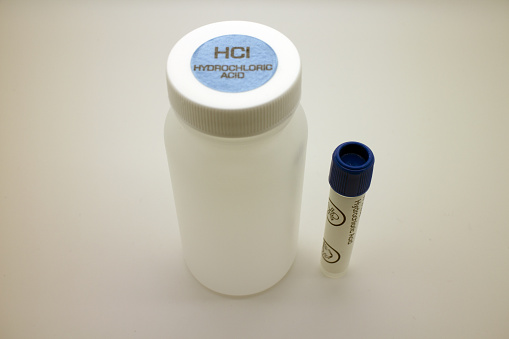 Vials/container containing Hydrochloric acid