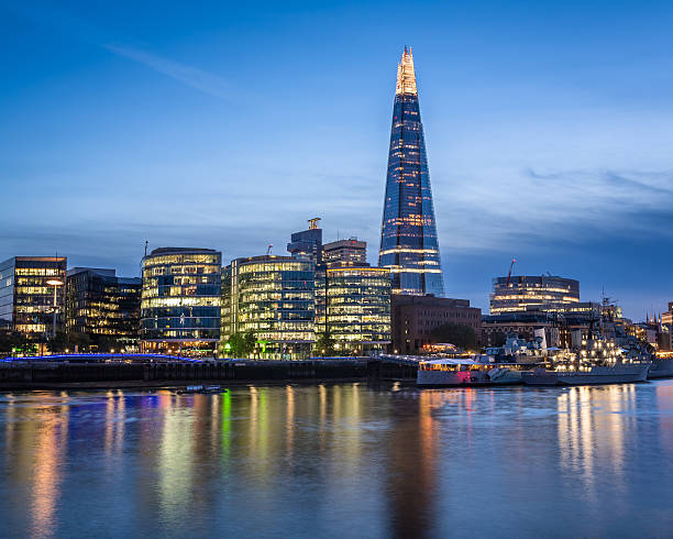 istock Thames River Embankment and London Skyline at Sunset 521667817