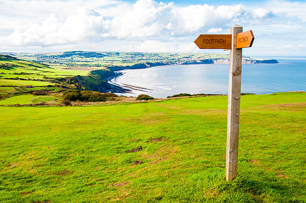 istock Footpath direction sign in English countryside 521668105
