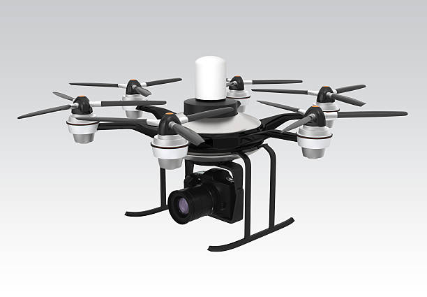 istock Drone mounted with DSLR for aerial photography 521680933