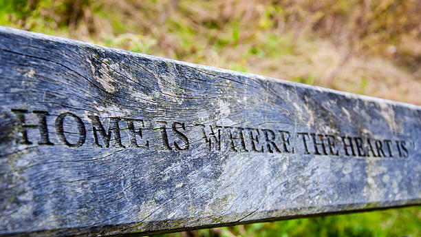 istock Inscription carved in wooden board 521683891