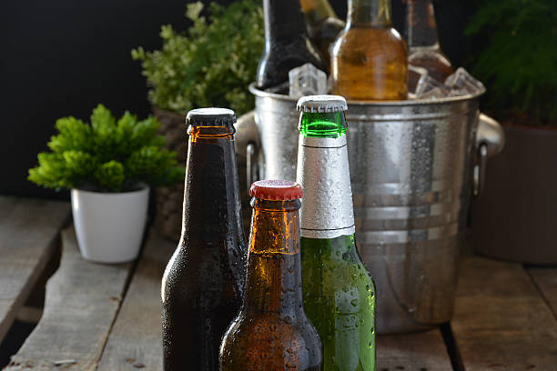 istock Different beers on a table of wood. 521685044