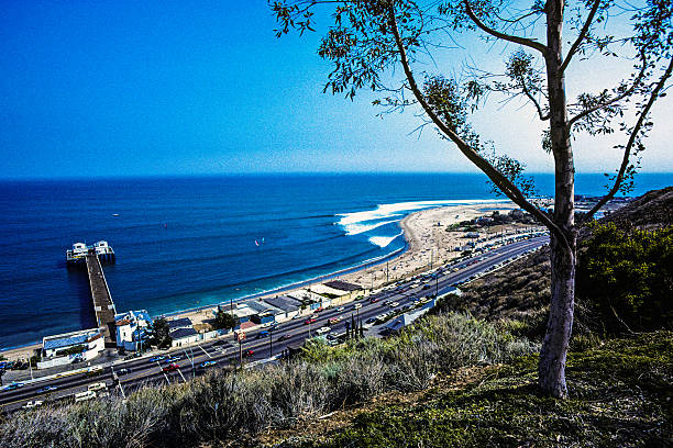 USA, California, Los Angeles County, Surfrider Beach at Malibu.