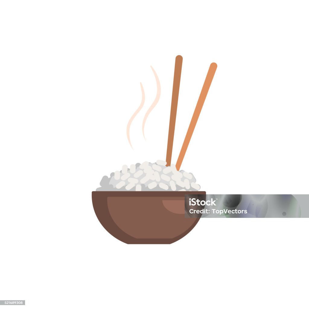 Rice Bowl Cartoon Style Icon Stock Illustration - Download Image Now -  Brown, Calligraphy, Child - iStock
