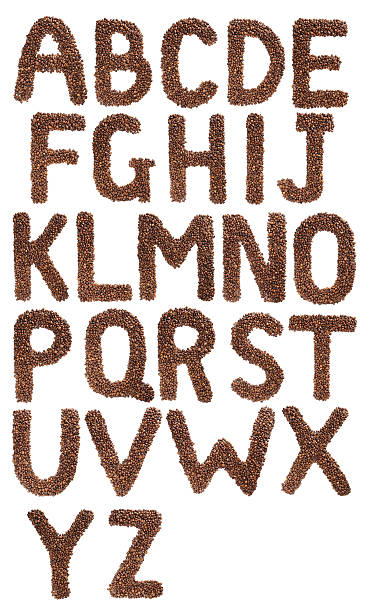 istock Coffee beans letter isolated on a white 521689662
