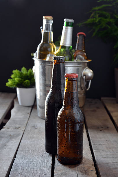 istock Different beers on a table of wood. 521689716