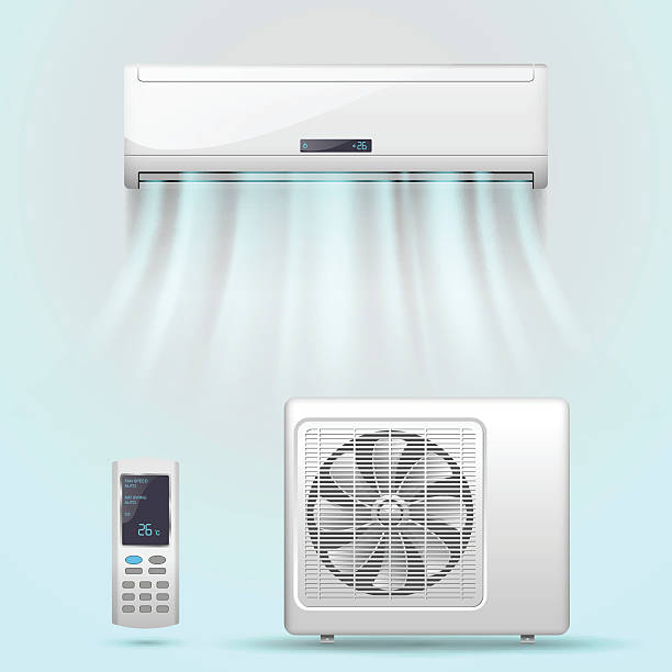 кондиционер воздуха - air air conditioner electric fan condition stock illustrations