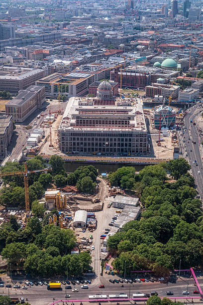 istock Berlin Stadtschloss building area with Humboldt Box and Cathedral 521695650