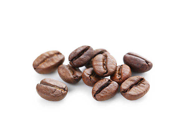 istock Roasted coffee beans isolated on a white 521698364