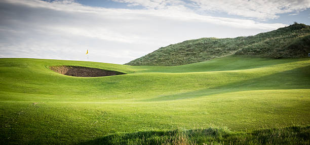 Golf hole stock photo