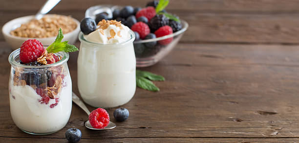 istock Berries, flakes and fresh greek yogurt 521700002
