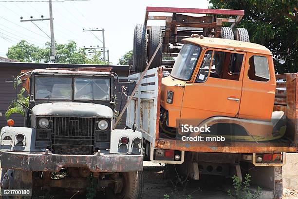 Old Cars On Junkyard Stock Photo - Download Image Now - Backgrounds, Car, Damaged