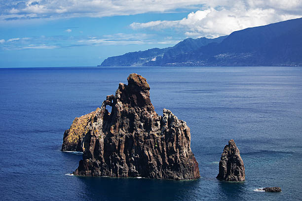Landscape with a small cliff of the Atlantic Ocean