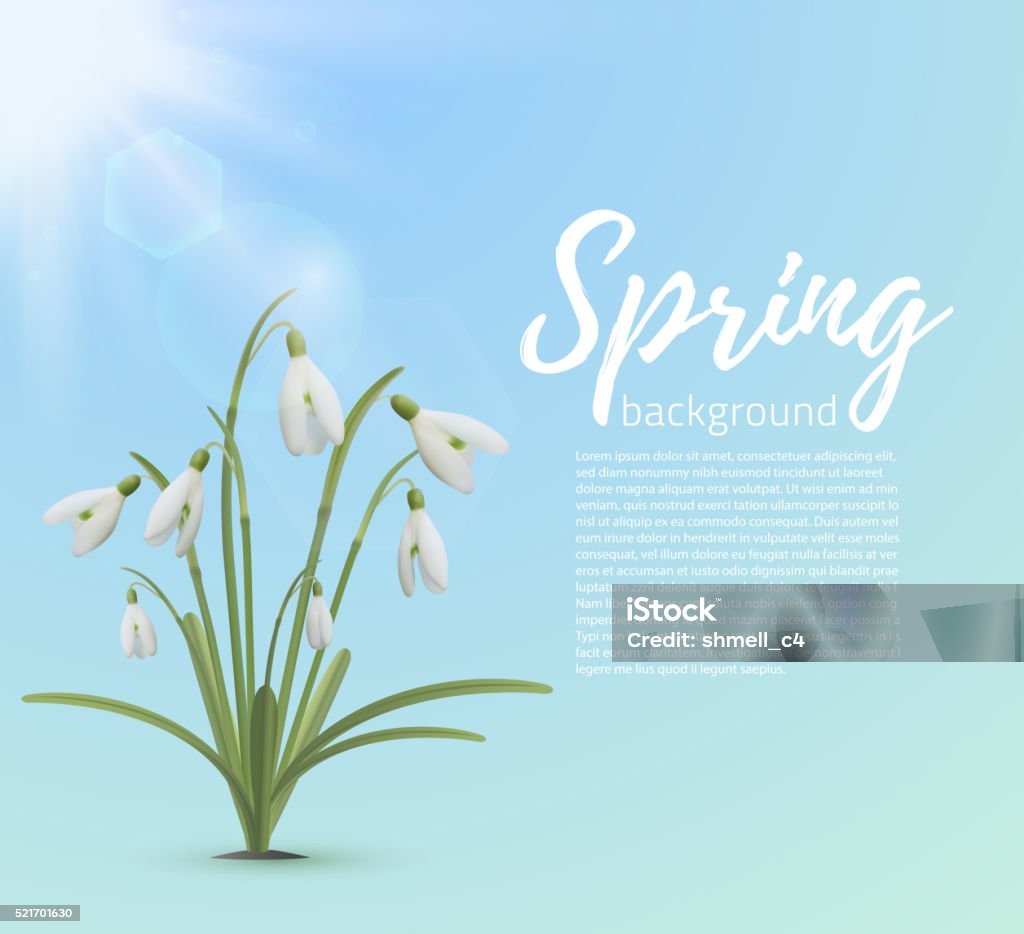 Vector Stock Background Simple Spring Spring Background Template Stock Illustration - Download Image Now ...