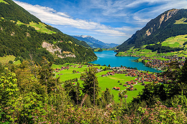 istock Lake Lungernsee view from the Brunig pass,Switzerland,Europe 521707812