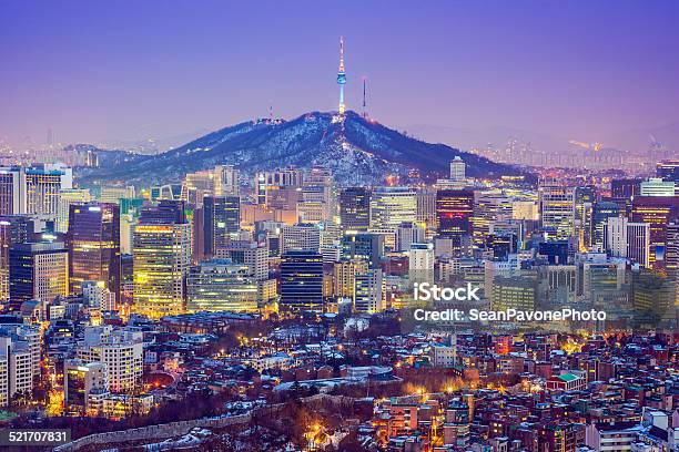 De La Ciudad De Seúl Corea Del Sur Foto de stock y más banco de imágenes de Seúl - Seúl, Corea del Sur, Corea