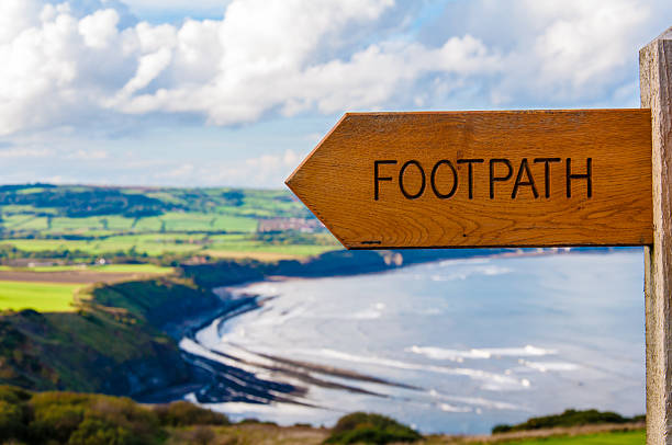 istock Footpath direction sign in English countryside 521709705