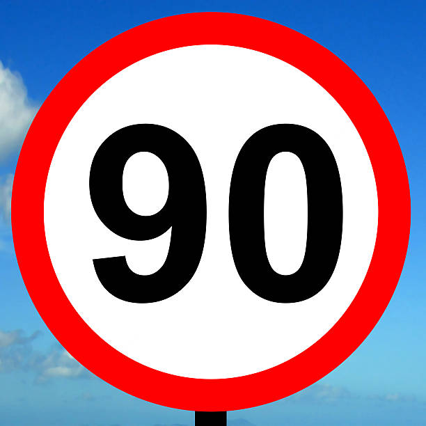 istock Road traffic sign 90 kpm speed limit 521710407
