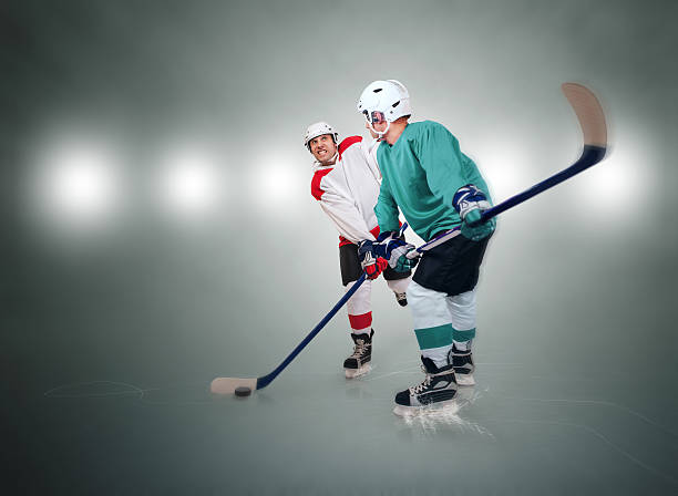 istock Two ice hockey players during match 521710837
