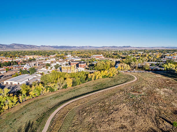 istock bike trail along Poudre River 521714405