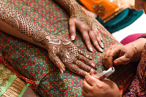 istock Traditional Mehndi Tattoo for a Indian Bridal Celebration 521714607