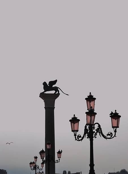istock Venice, Italy. St. Mark's Square, winged lion on column 521724261