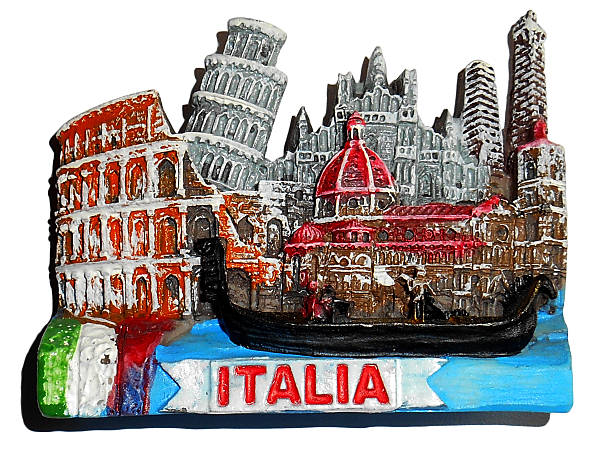 Souvenir from Italy isolated on white