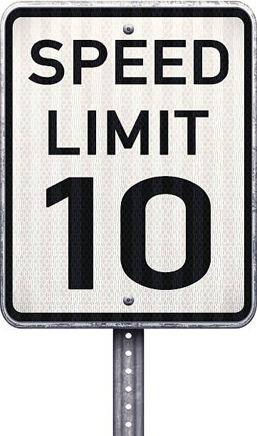 ilustrações de stock, clip art, desenhos animados e ícones de - limite de velocidade máxima de 10 mph sinal de estrada - number 10 number sign speed limit sign