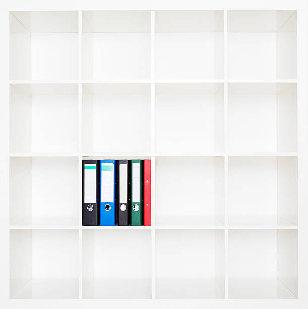 istock File folders, standing on the shelves at office 521726013