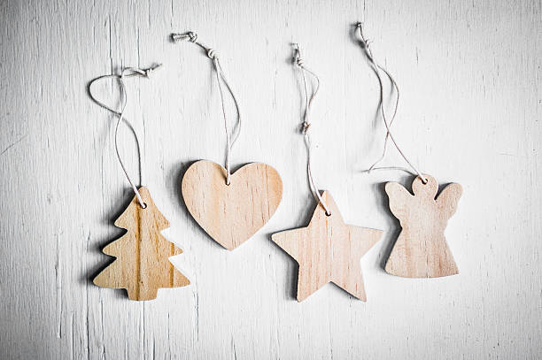 istock Christmas tree decoration on wooden background 521726259