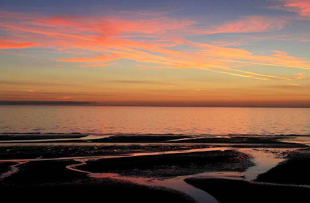 Fylde Coast Sunset stock photo