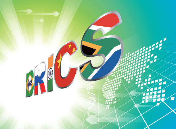 BRICS (Brazil, Russia, India, China, South Africa) background Gradient and transparent effect used. brics stock illustrations