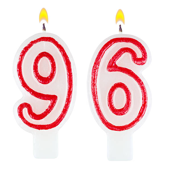 istock Birthday candles number ninety six isolated on white background 521739893