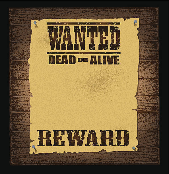 ilustraciones, imágenes clip art, dibujos animados e iconos de stock de quería cartel fondo - wanted poster wild west incentive nail