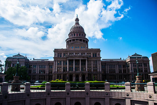 istock Texas Capitol building Blue Sky Clouds and Perfect Colors 521740911