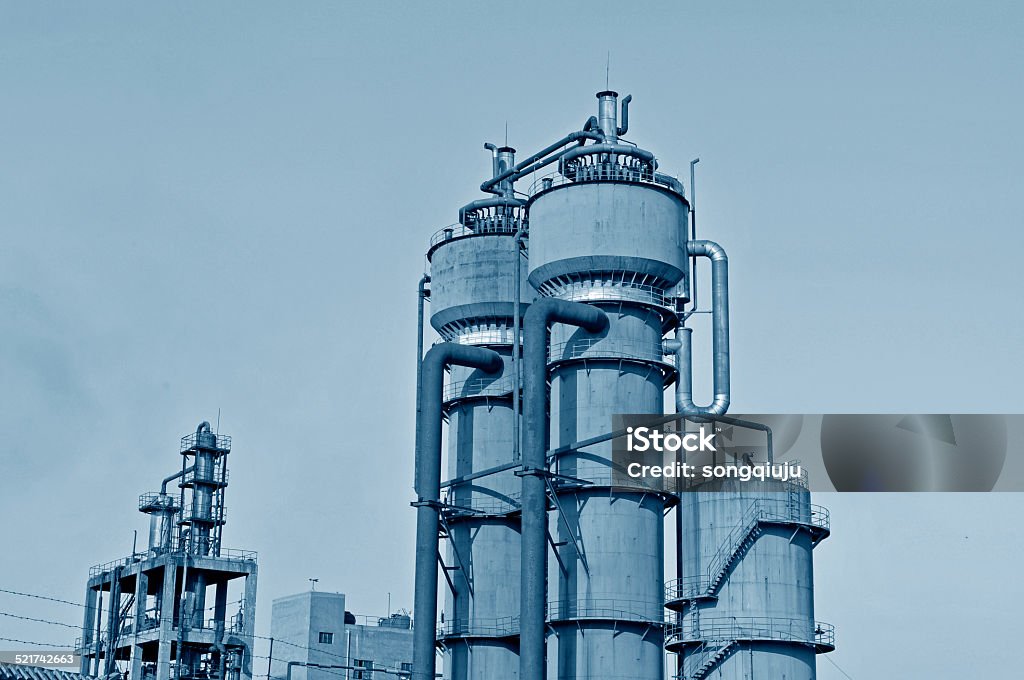 Steel industrial equipment Air Pollution Stock Photo