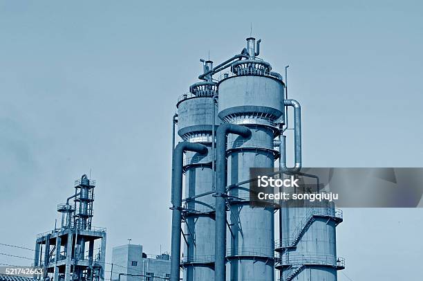 Steel Industrial Equipment Stock Photo - Download Image Now - Air Pollution, Blue, Business