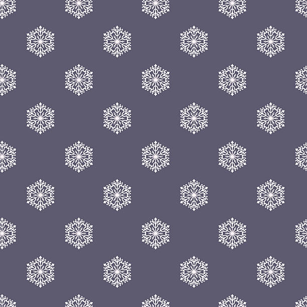 Seamless pattern with snowflakes vector art illustration