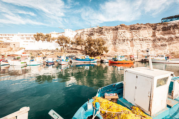 istock Santorini Fishing Boats 521744489