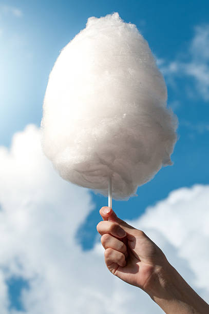 istock Holding Sweet Cotton Candy on Stick 521760299