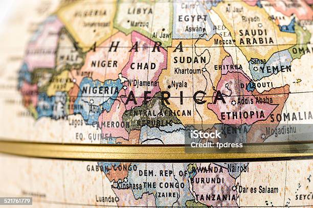 Globe Africa Stock Photo - Download Image Now - Africa, Map, Central African Republic