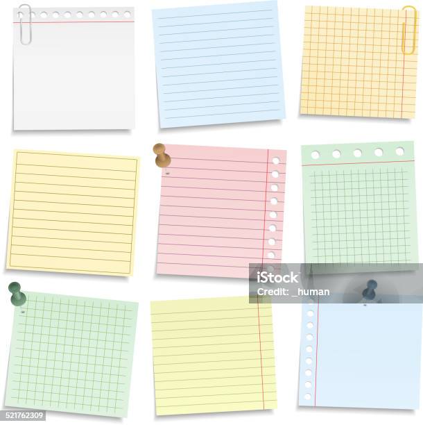 Notebbok Paper Color Colored Notebook Paper Stock Illustration - Download Image Now ...
