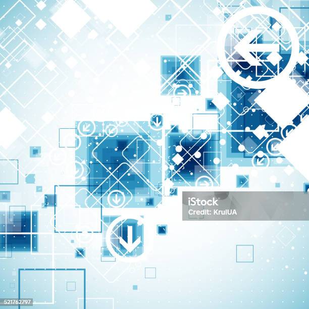 Abstract Technological Background Stock Illustration - Download Image Now - Abstract, Art, Art And Craft