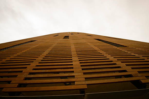 istock Wooden facade of a modern building 521775617