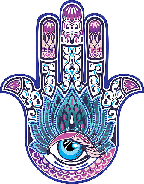 ilustrações, clipart, desenhos animados e ícones de hamsa mão - hamsa